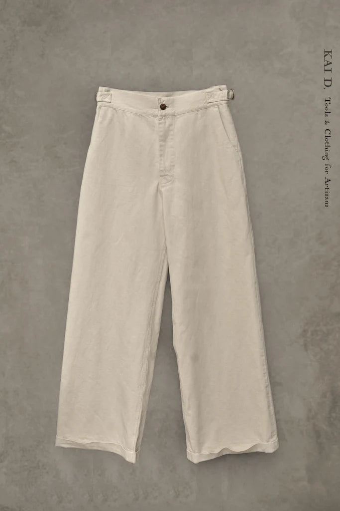 Atelier Wide pants - Japanese Cotton linen - Off White - S,M, L