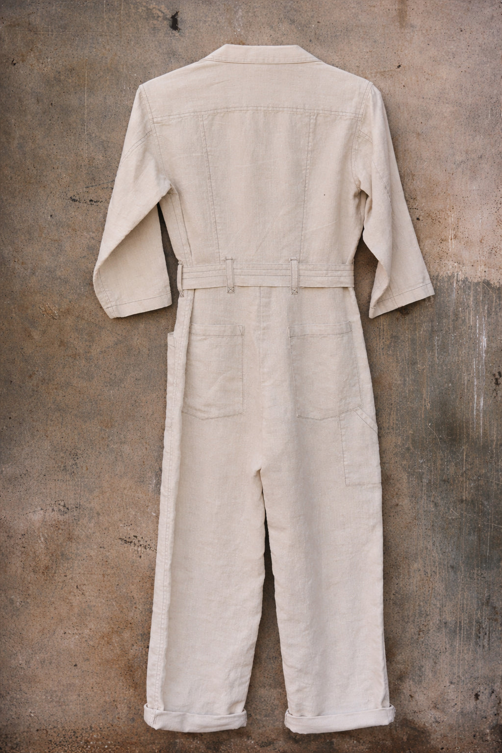 Earhart Jumpsuit - Belgian Linen (Oat) - S, M