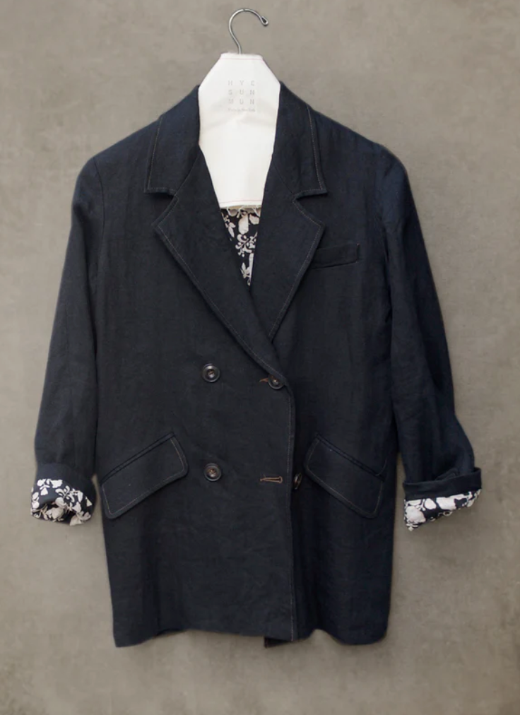 Blanchett Japanese Linen Jacket - Black - S, M