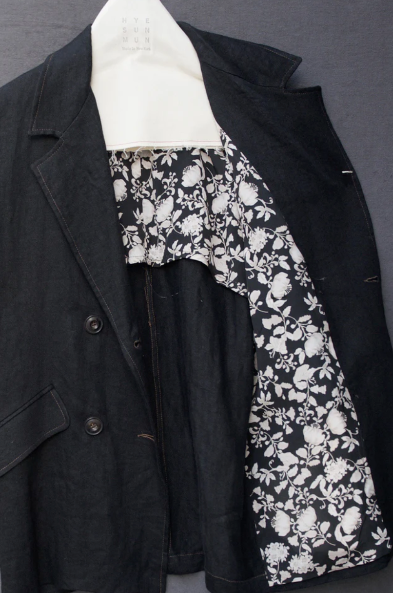 Blanchett Japanese Linen Jacket - Black - S, M