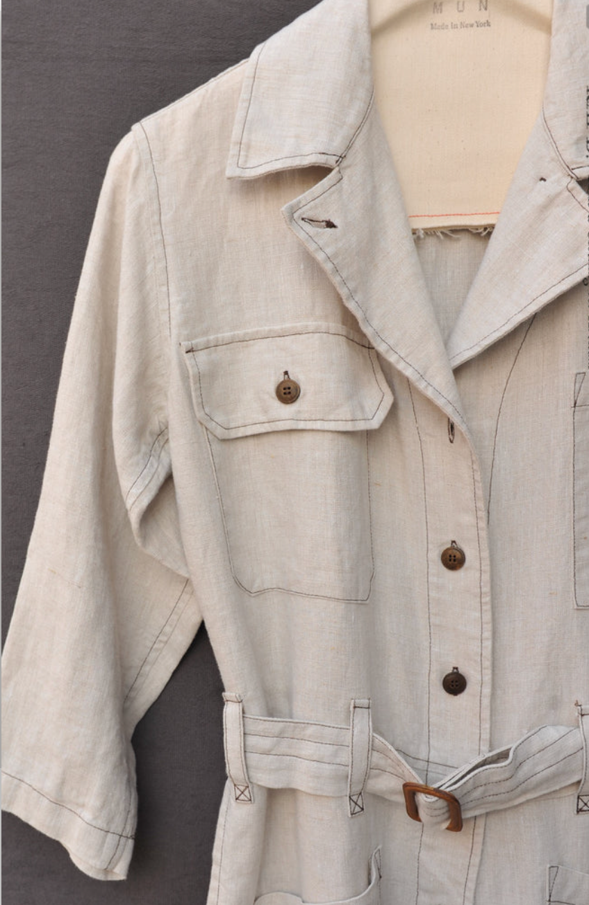 Earhart Jumpsuit - Belgian Linen (Oat) - S, M