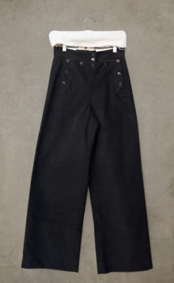 Sailor pants - Japanese Moleskin - Black - S,M
