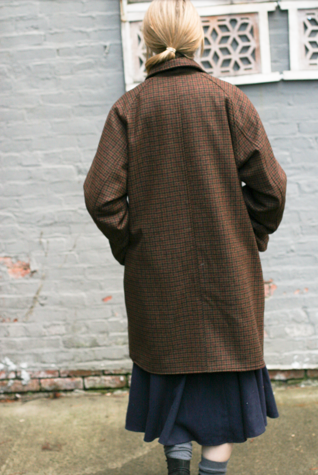 Kingsley Reversible coat- Cotton Moleskin/ Wool - S