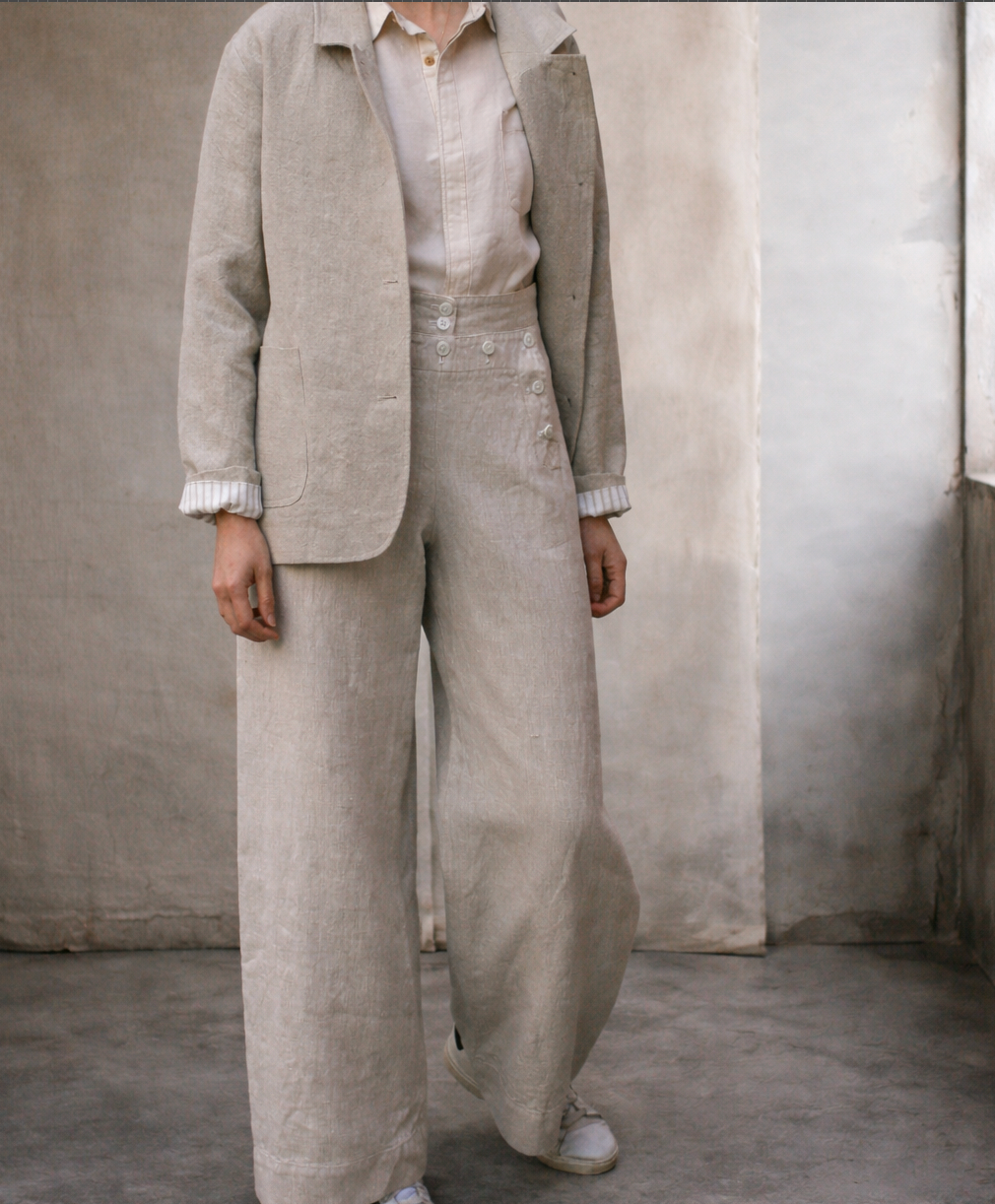 Sailor Pants Japanese Linen - Oatmeal - XS, S,M, L