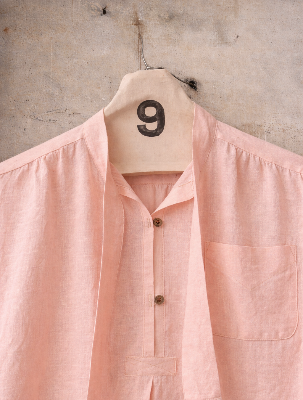 Agnes Shirt - Belgian Rose Linen - XS, S, M