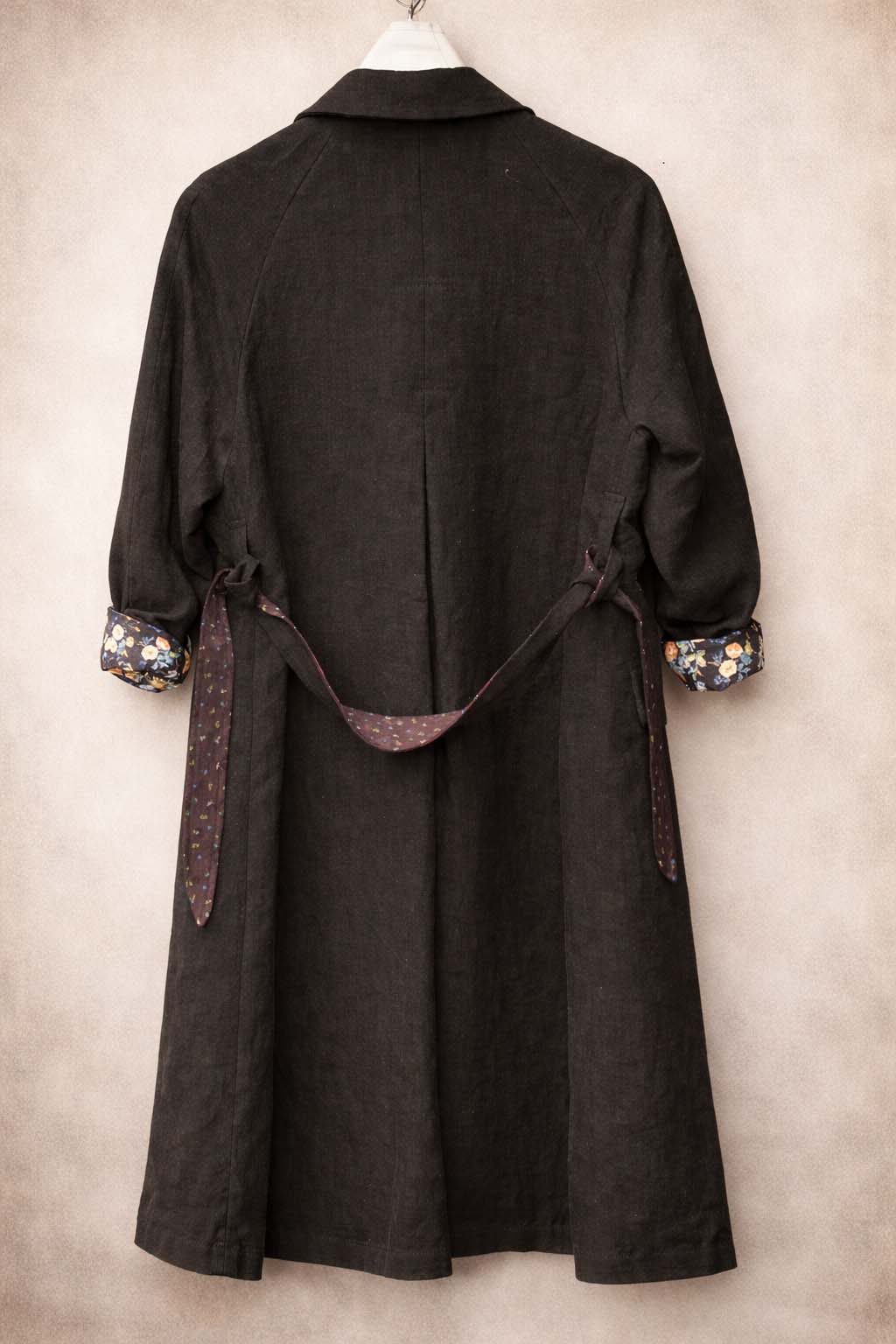 Sontag Coat - Japanese Pre Washed Linen- Sabi Black - S, M, L