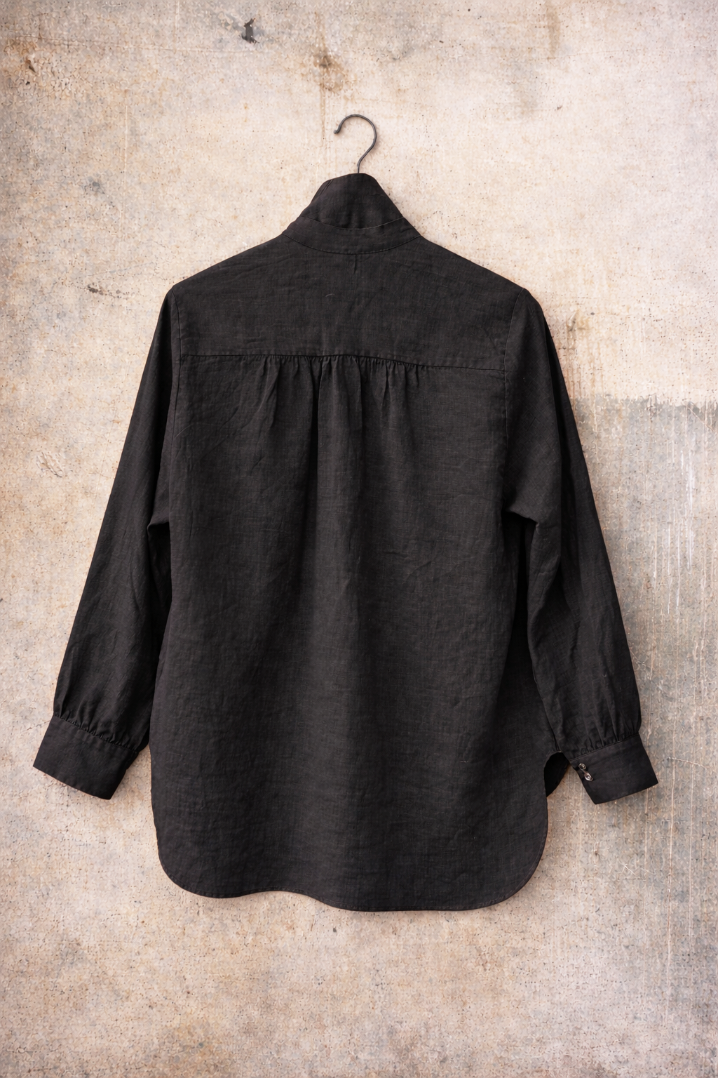 Agnes Shirt - Belgian Black Linen - XS, S, M