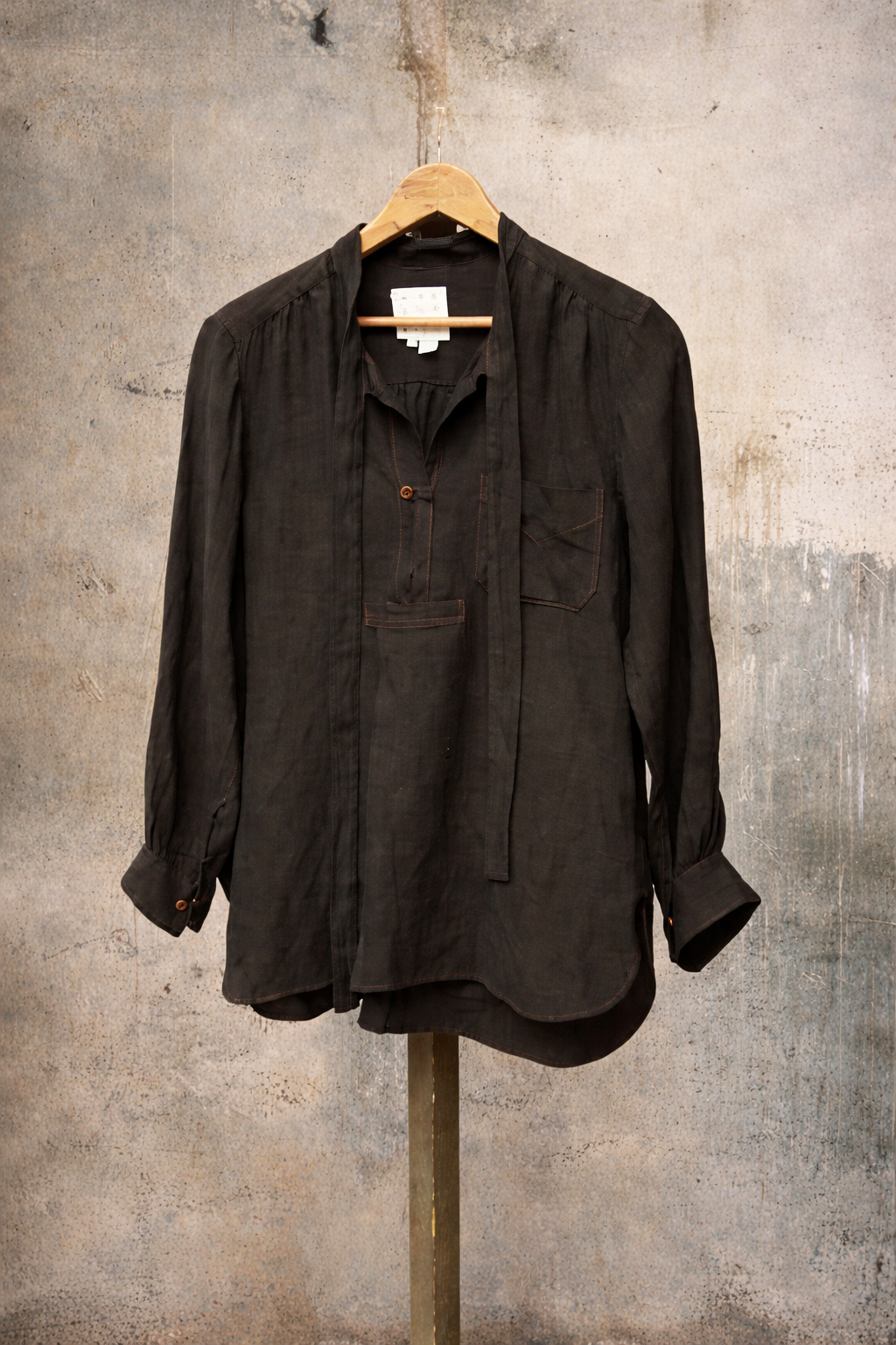 Agnes Shirt - Belgian Black Linen - XS, S, M