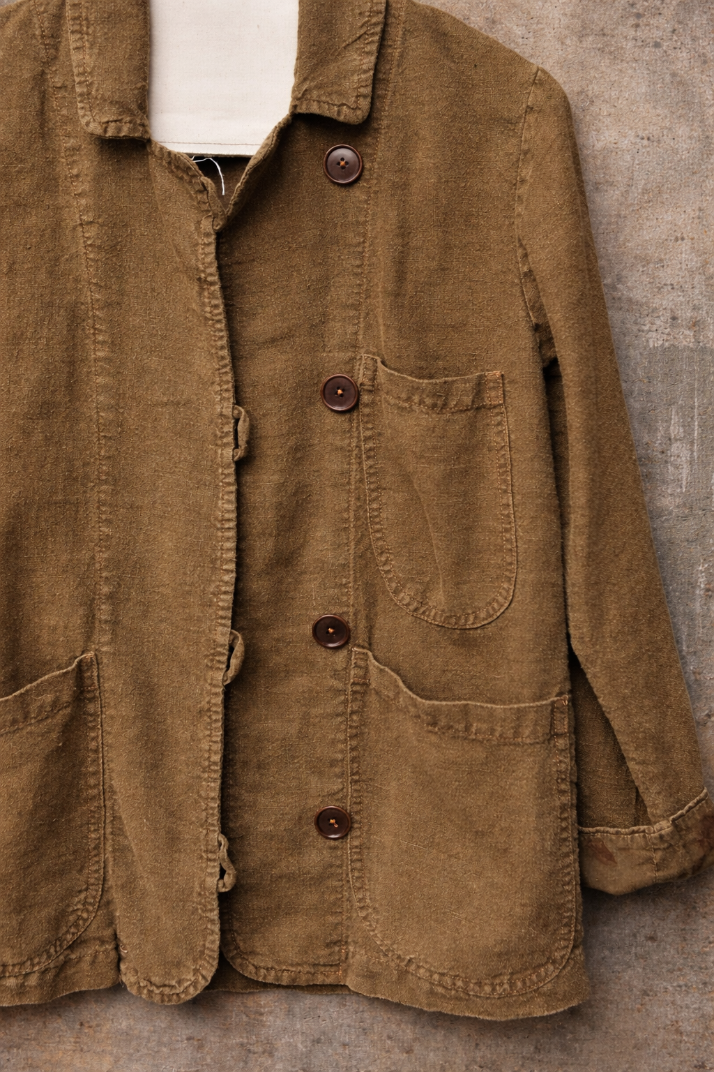 Mead Jacket , Japanese Linen- Ochre -  S
