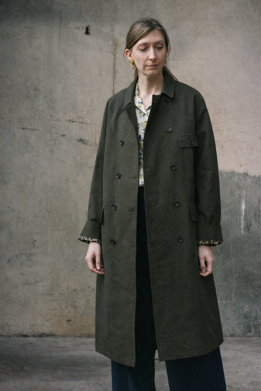 Keaton Trench Coat - Cotton Linen Tweed - XS, S, M, L