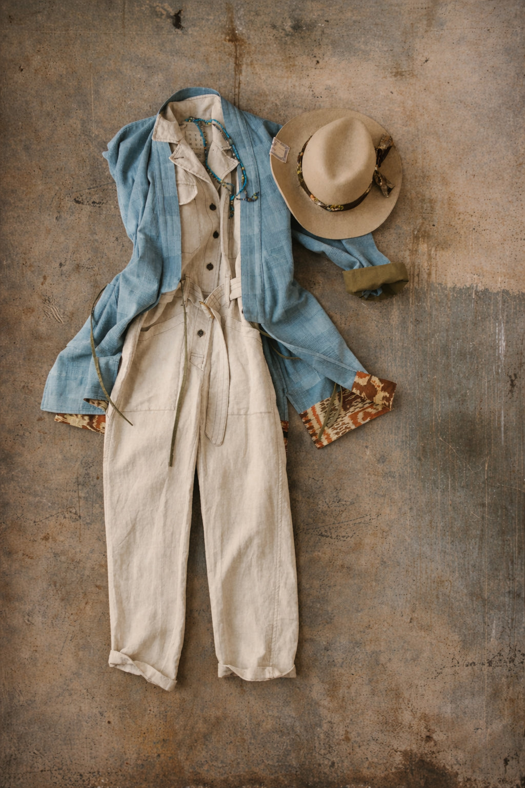 Earhart Jumpsuit - Belgian Linen (Oat) - S, M