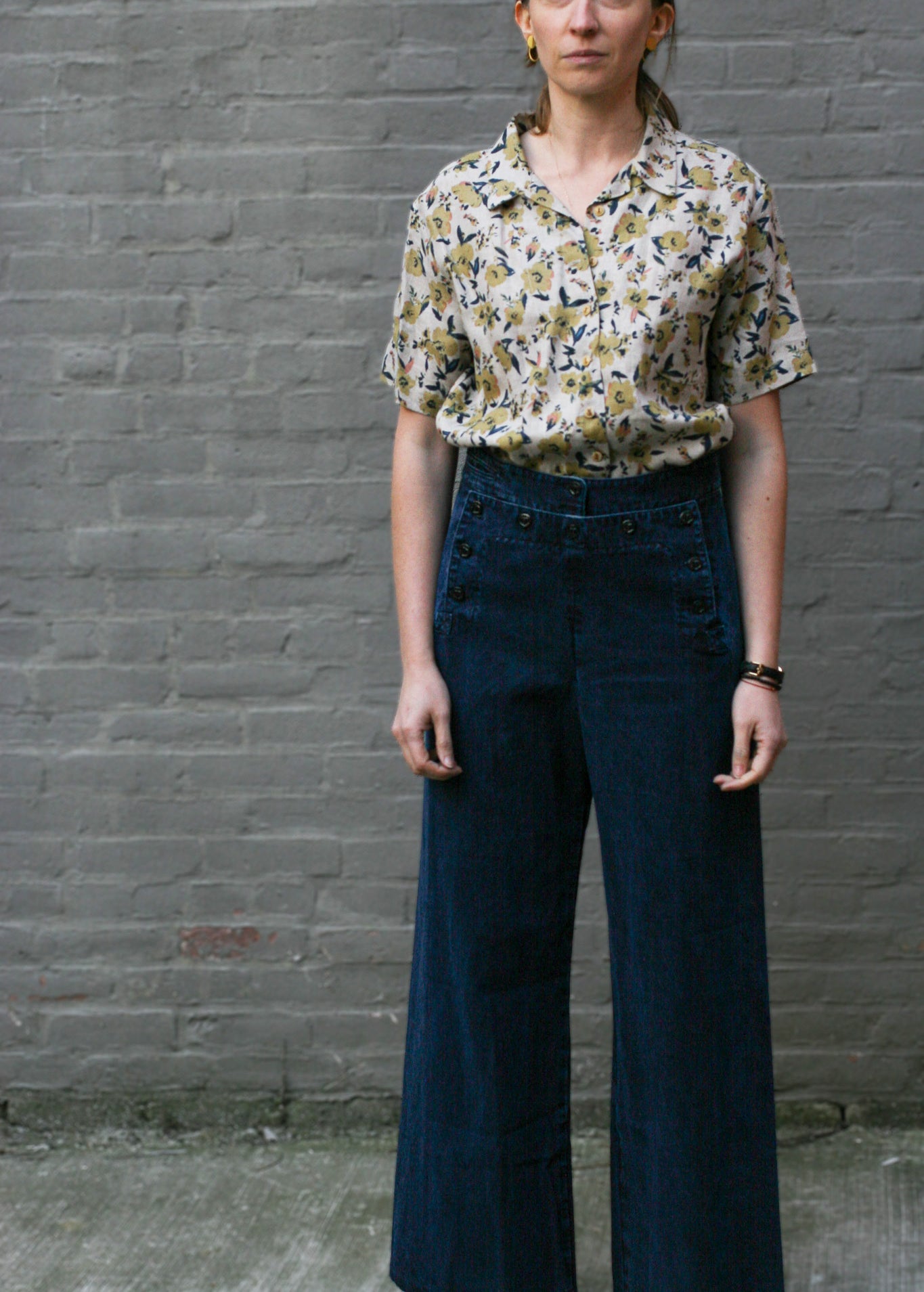 Margaret Shirt - Belgian Cream Linen - XS, S, M