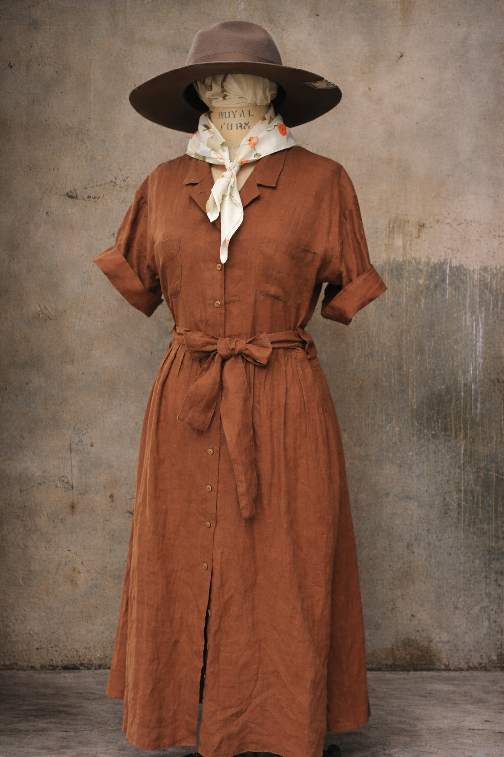O'Keeffe Dress -Sedona Brown - S, M