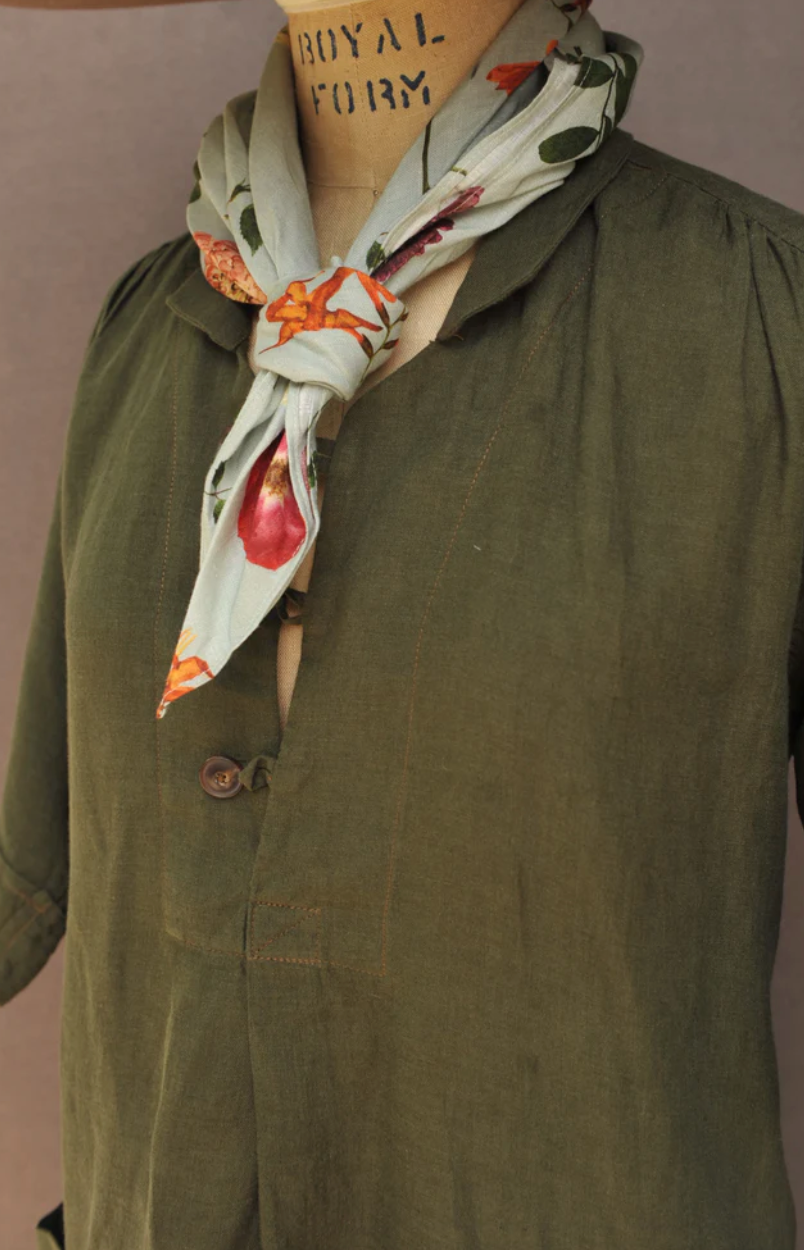Irina Dress - Belgian Linen - Thyme - S
