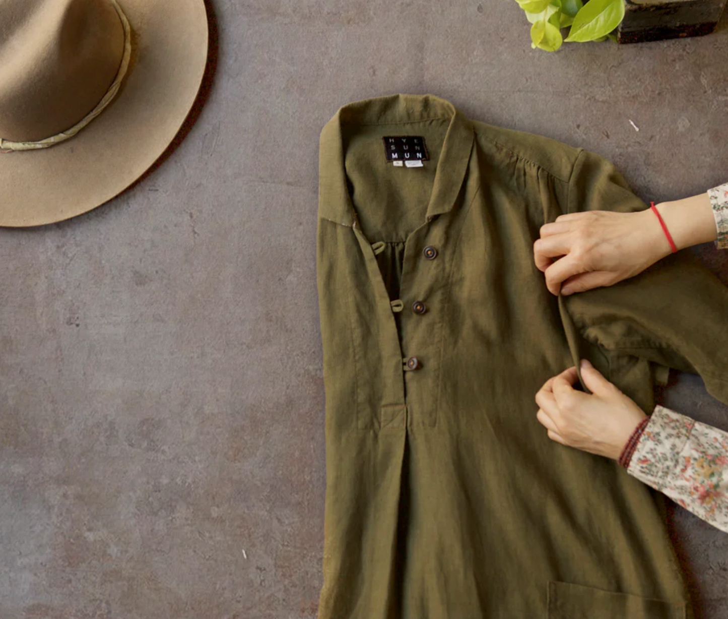 Irina Dress - Belgian Linen - Thyme - S