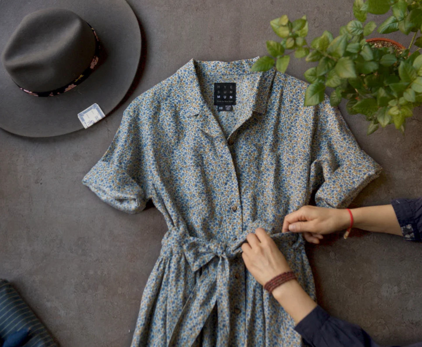 O'Keeffe Dress -Japanese Mini Floral Linen - XS, S, M,L