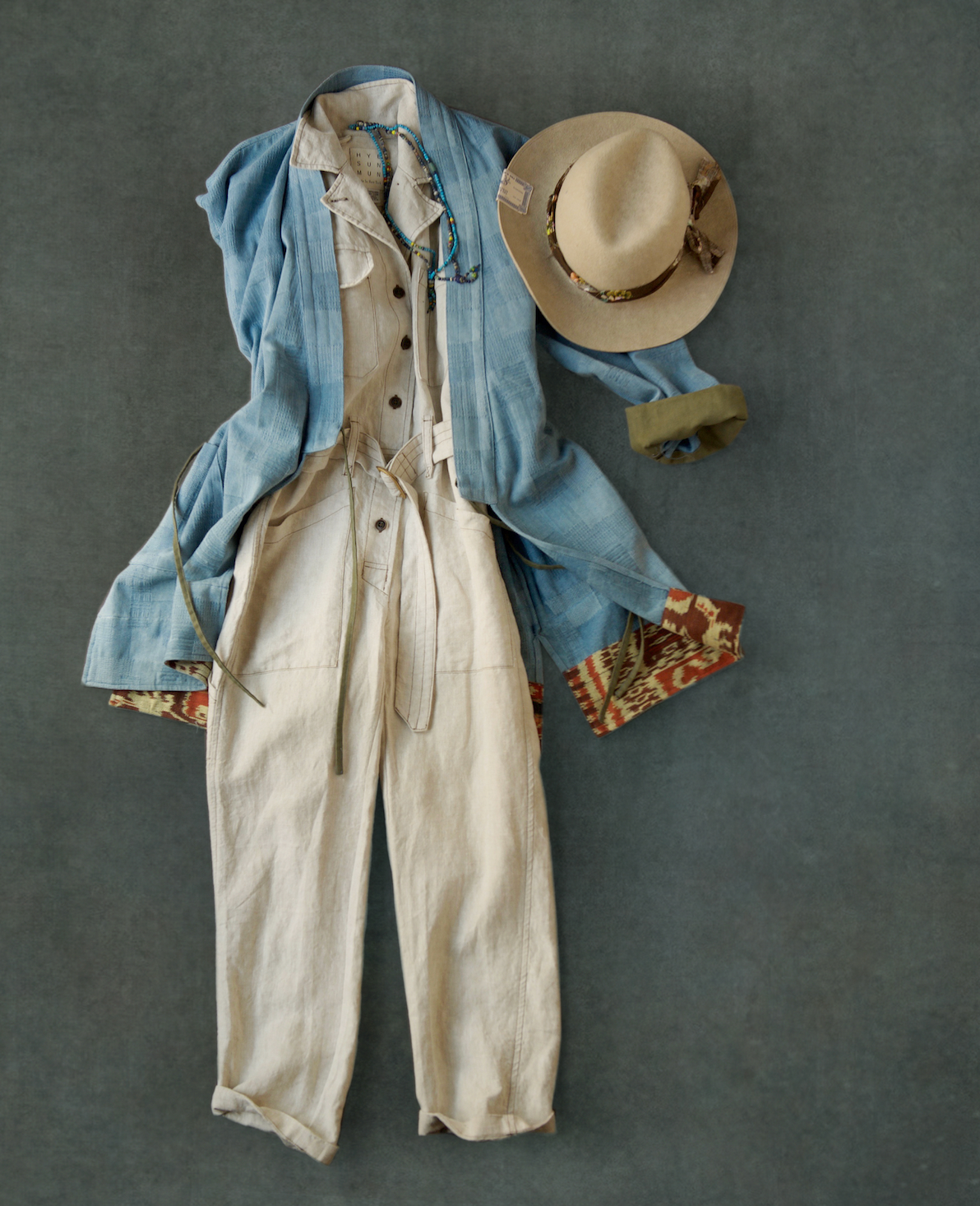 Earhart Jumpsuit - Belgian Linen (Oat) - S, M