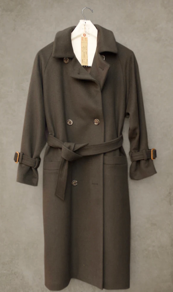 JolieCoat - wool–cashmere blend in dark olive - S