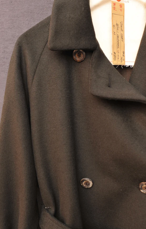 JolieCoat - wool–cashmere blend in dark olive - S