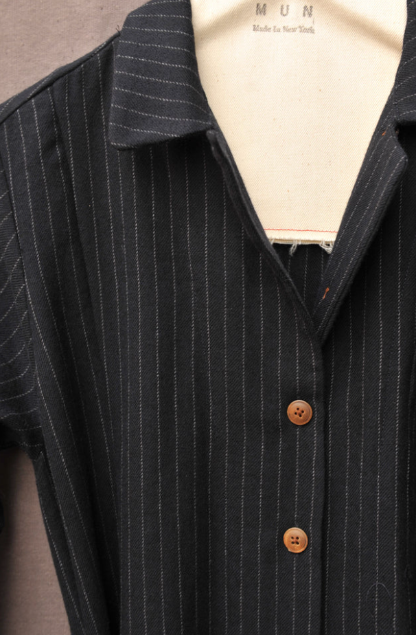 Hepburn Dress - Navy Stripe - S, M