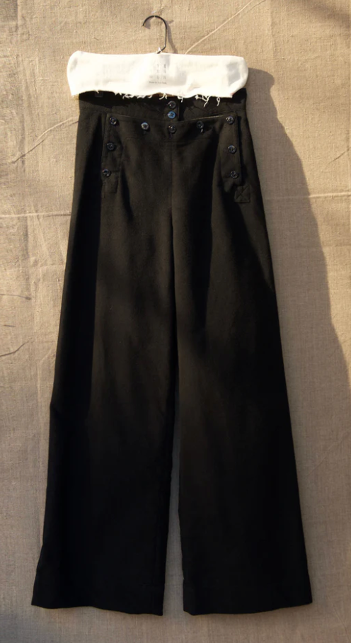 Sailor pants - Japanese Moleskin - Black - S,M