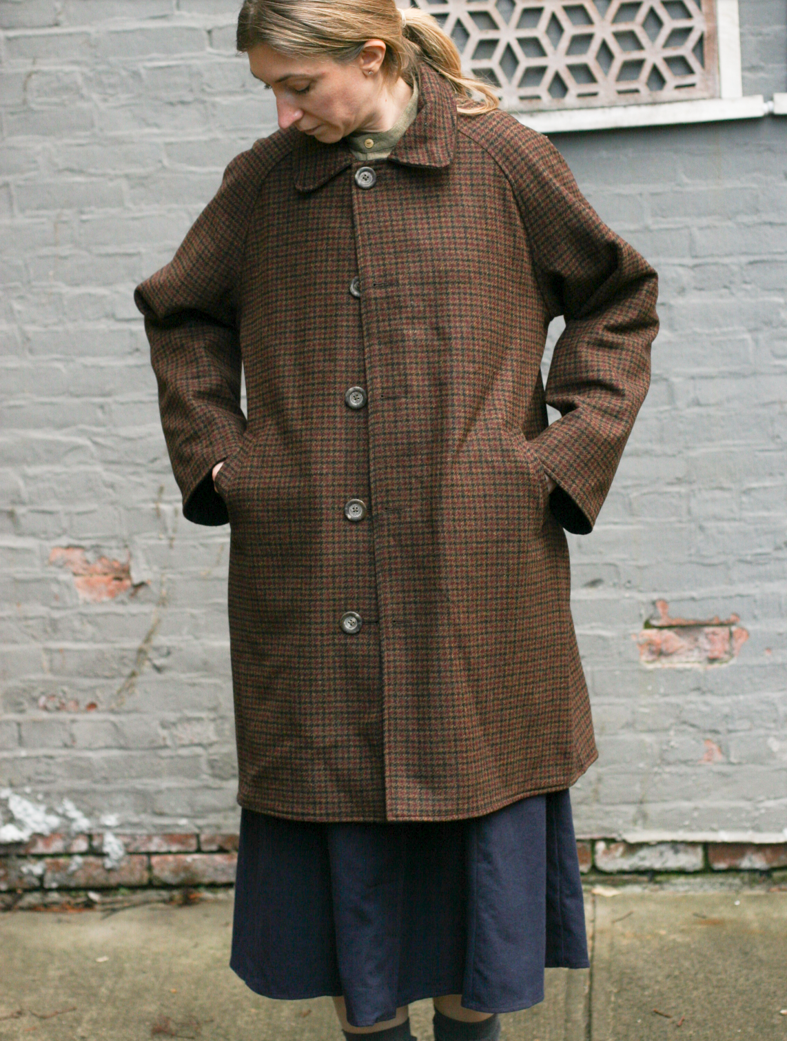 Kingsley Reversible coat- Cotton Moleskin/ Wool  -  S