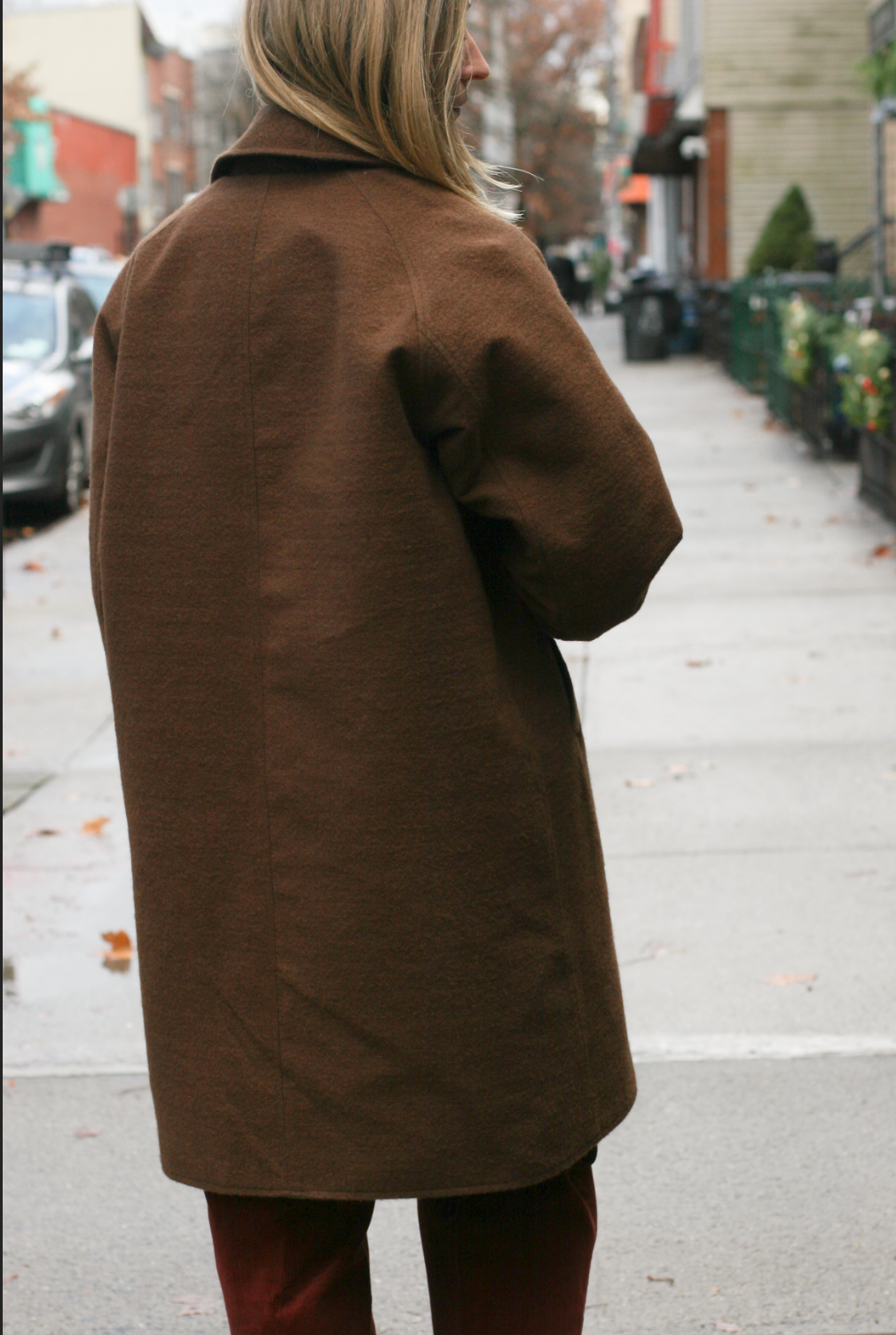 Kingsley Reversible coat- cotton Wax/ Wool  - Army Fatique -  S