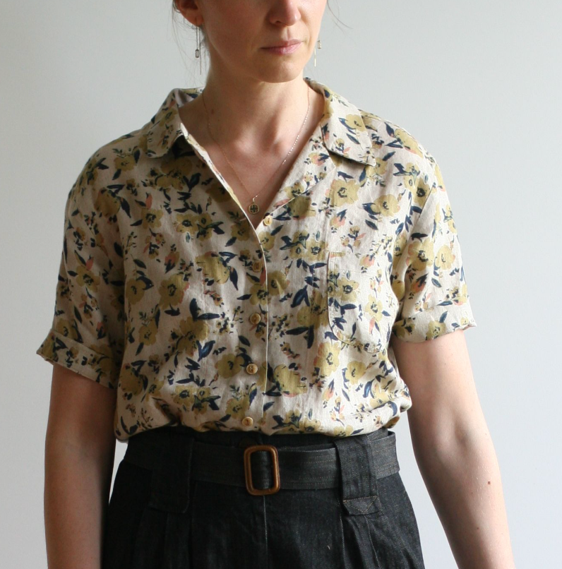Margaret Shirt - Belgian Cream Linen - XS, S, M