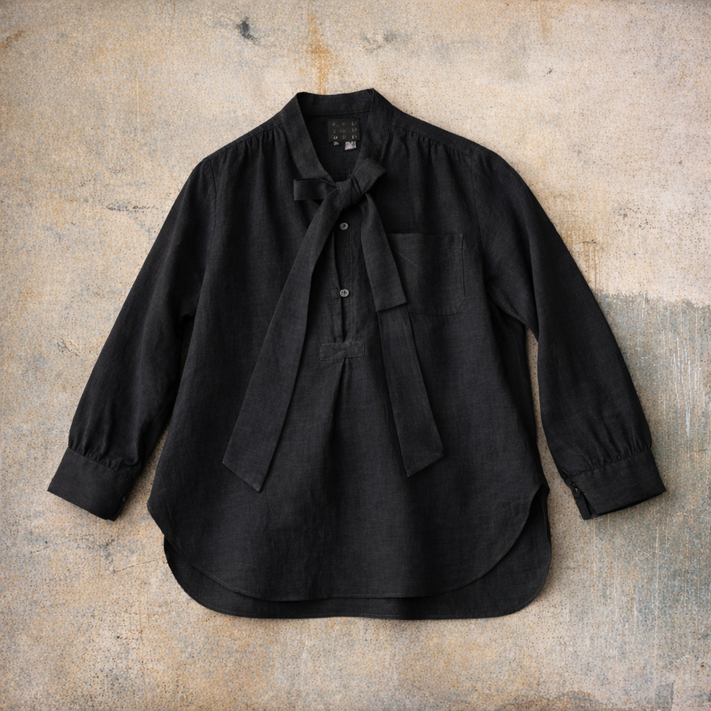 Agnes Shirt - Belgian Black Linen - XS, S, M