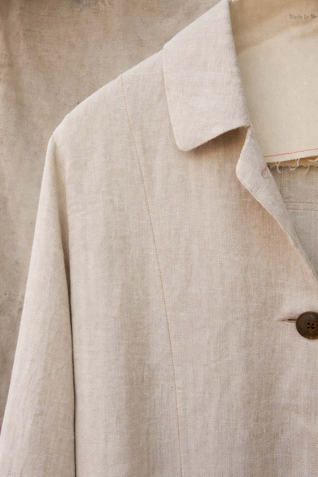 Anthropologist Coat - Washed Oatmeal Linen - S, M