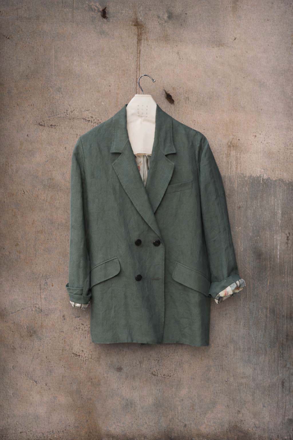 Blanchett Jacket , Belgian Linen- Jade -  M