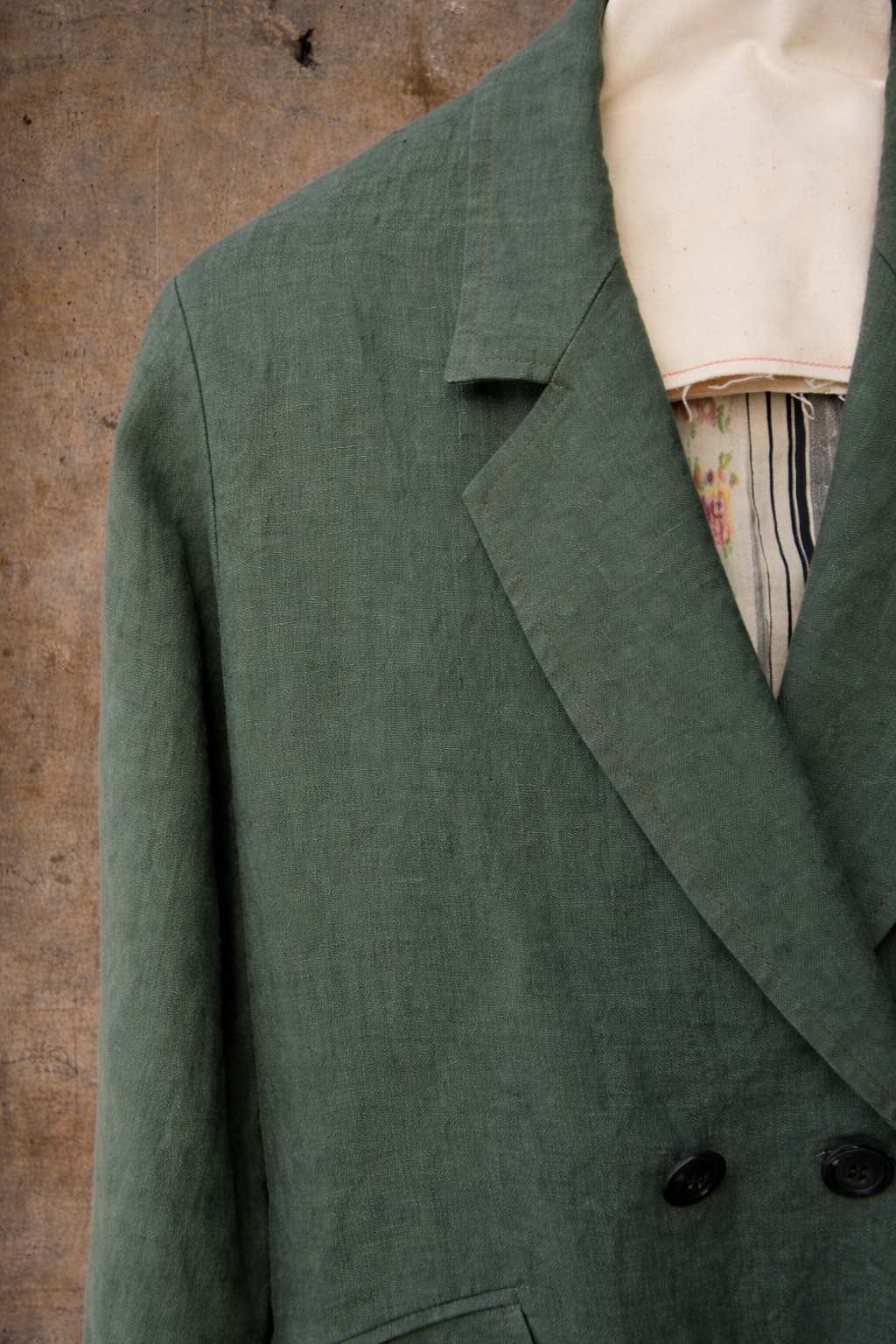 Blanchett Jacket , Belgian Linen- Jade -  M