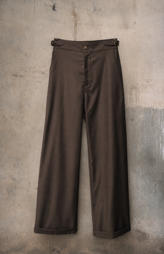 Atelier Wide pants - Tropical Wool - Deep Brown - S,M, L