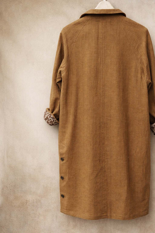 Keaton Trench Coat - Cotton Linen Herringbone - XS, M, L