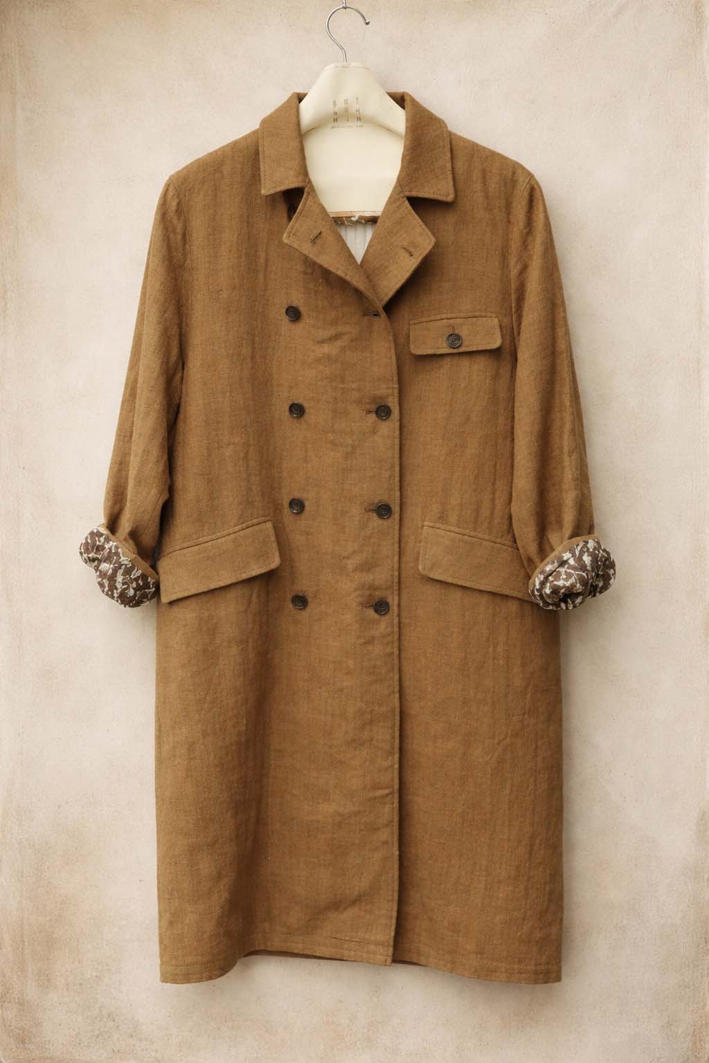 Keaton Trench Coat - Cotton Linen Herringbone - XS, M, L