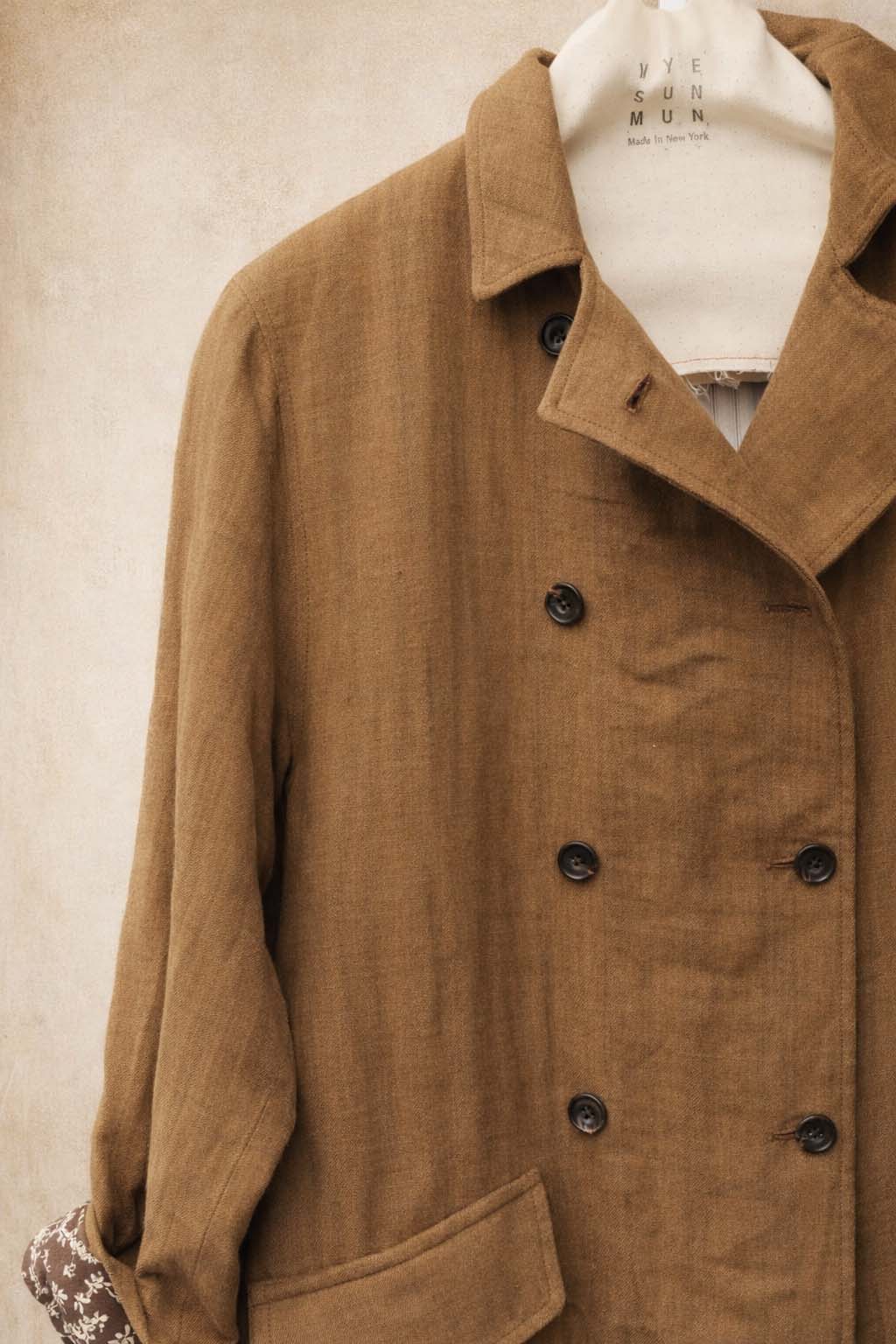 Keaton Trench Coat - Cotton Linen Herringbone - XS, M, L