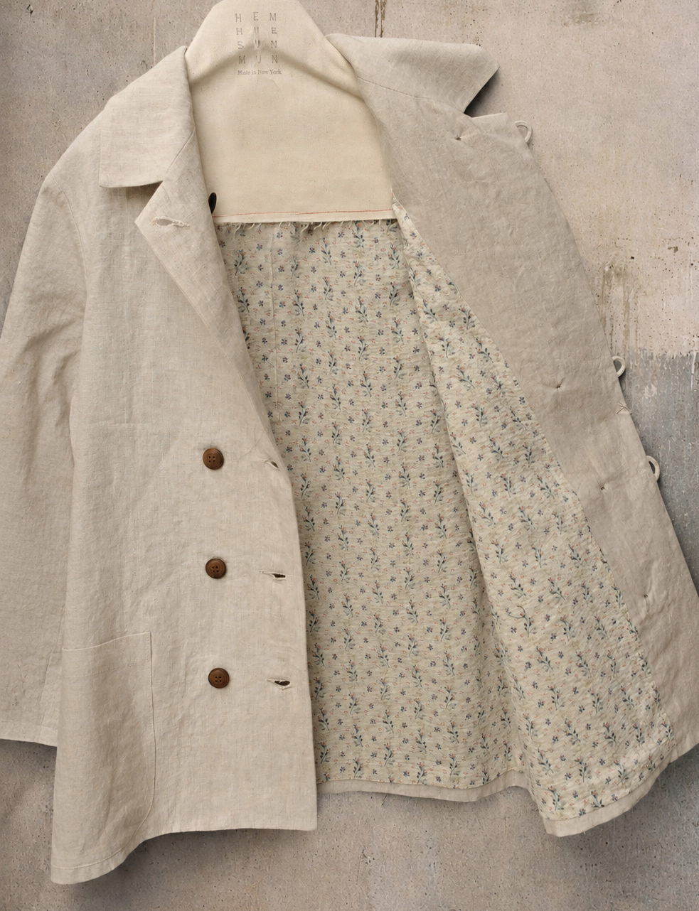 Hutton Jacket - Stone Washed Belgian Linen - S, M, L