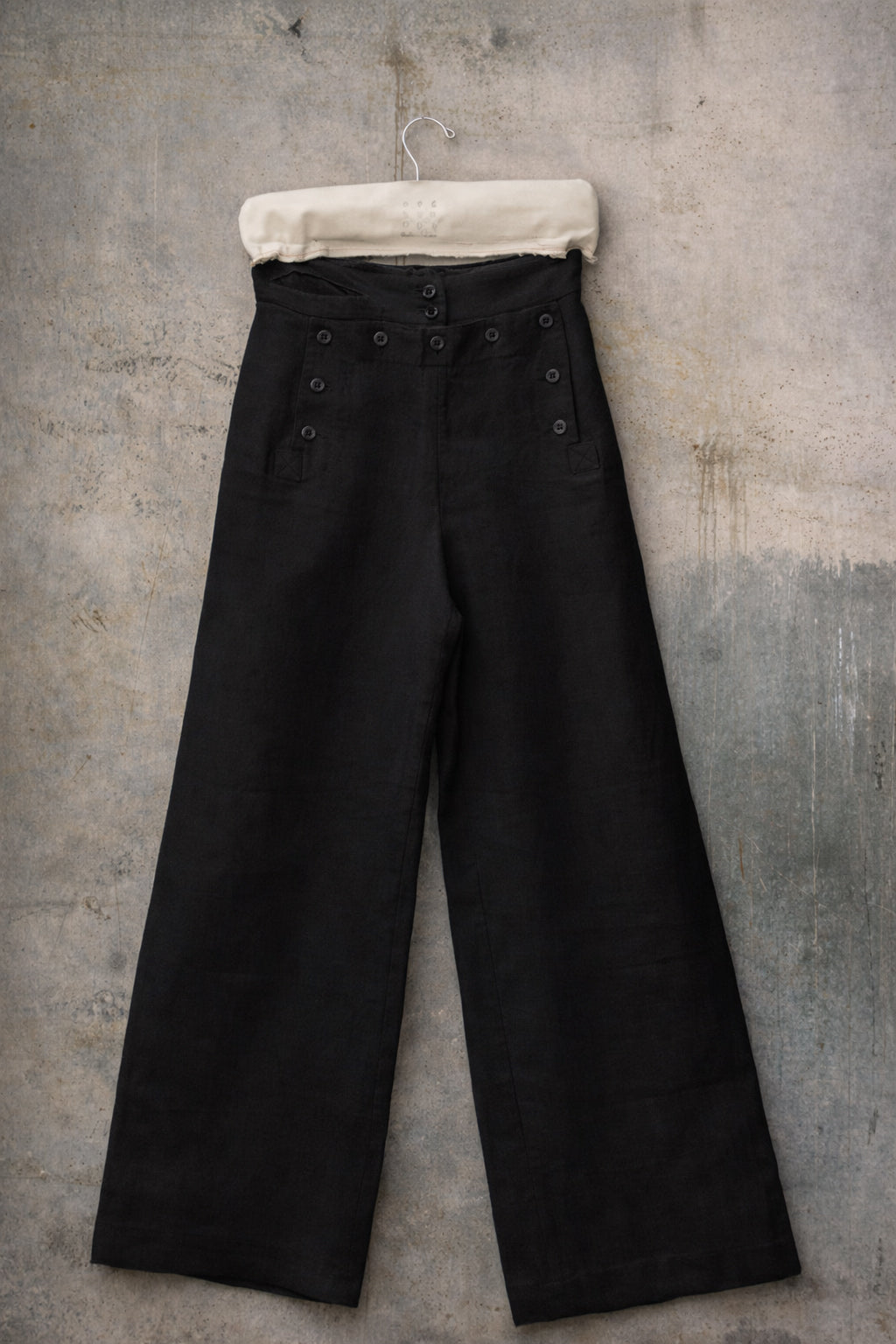 Sailor Pants Japanese Linen - Black- XS, S,M, L