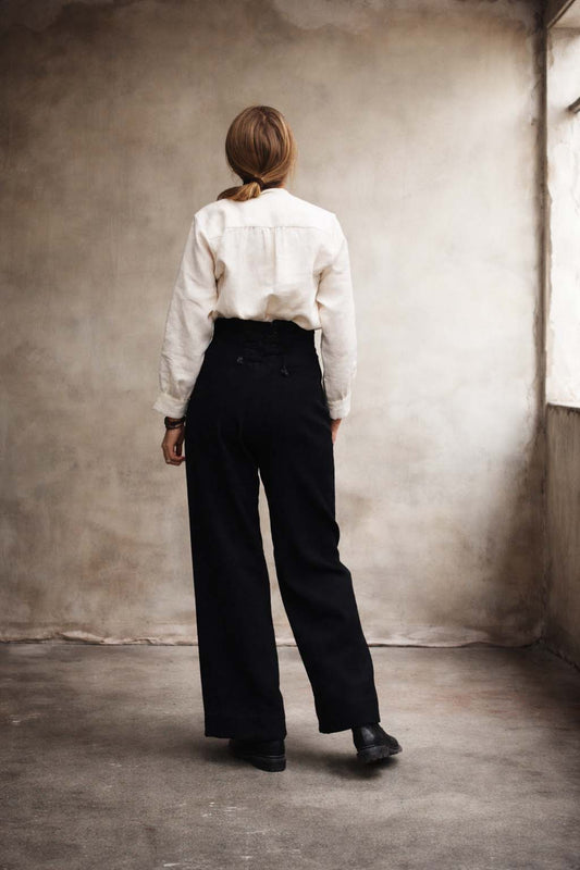 Sailor pants - Japanese Moleskin - Black - S,M