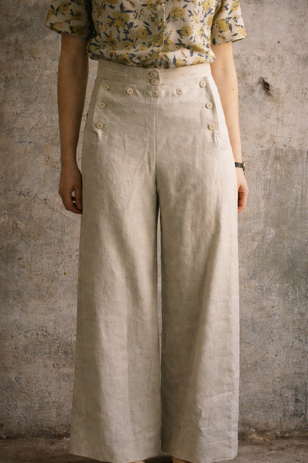 Sailor Pants Japanese Linen - Oatmeal - XS, S,M, L