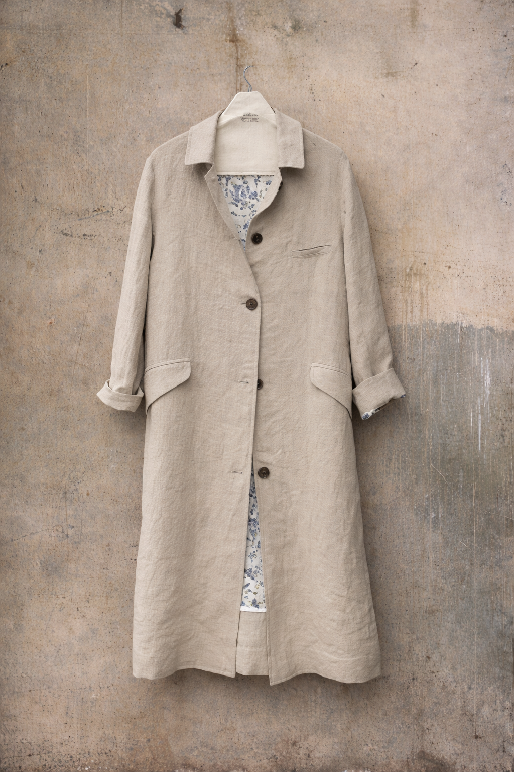 Sontag Coat - Japanese Pre Washed Linen- Sabi Oat -S, M, L