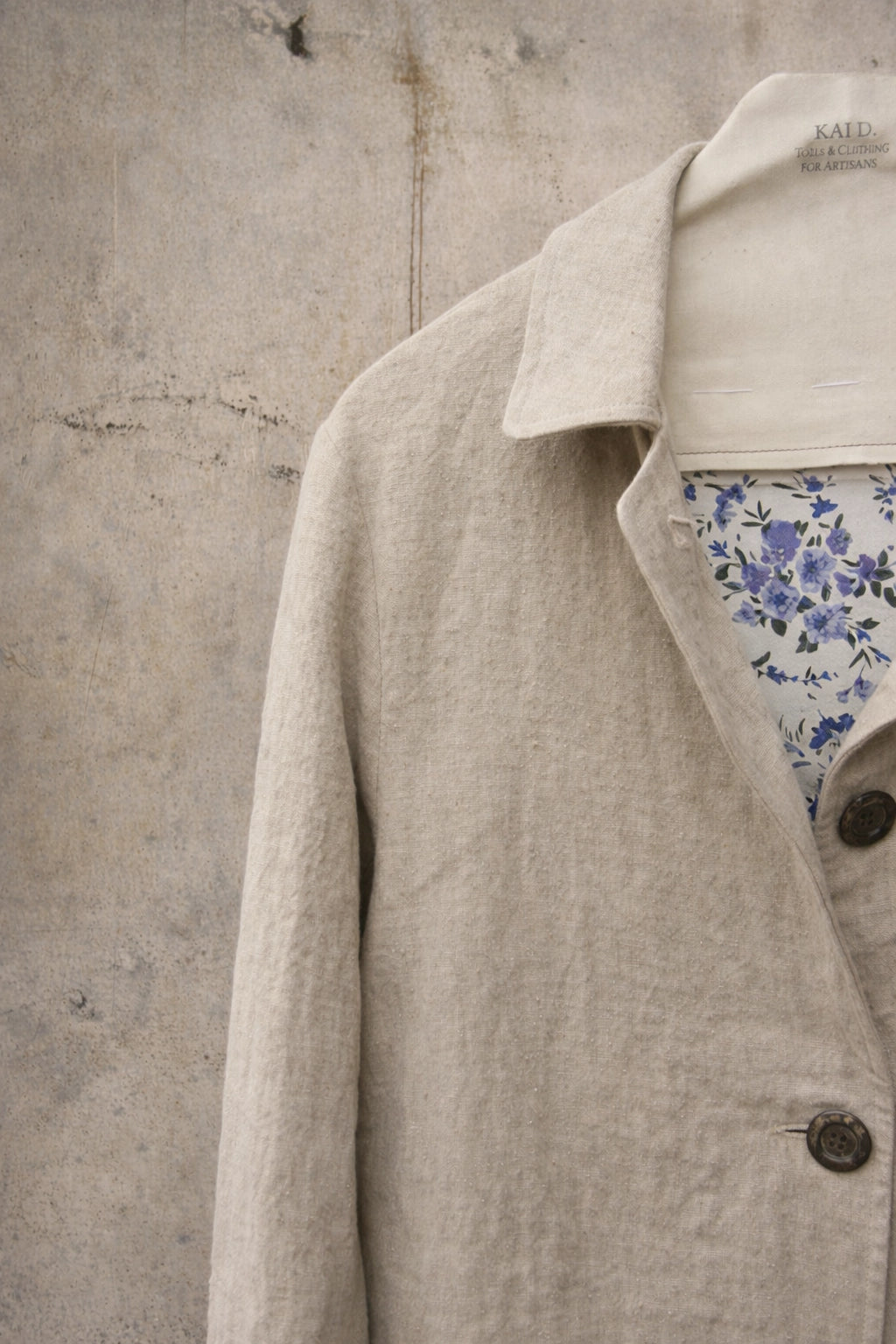 Sontag Coat - Japanese Pre Washed Linen- Sabi Oat -S, M, L